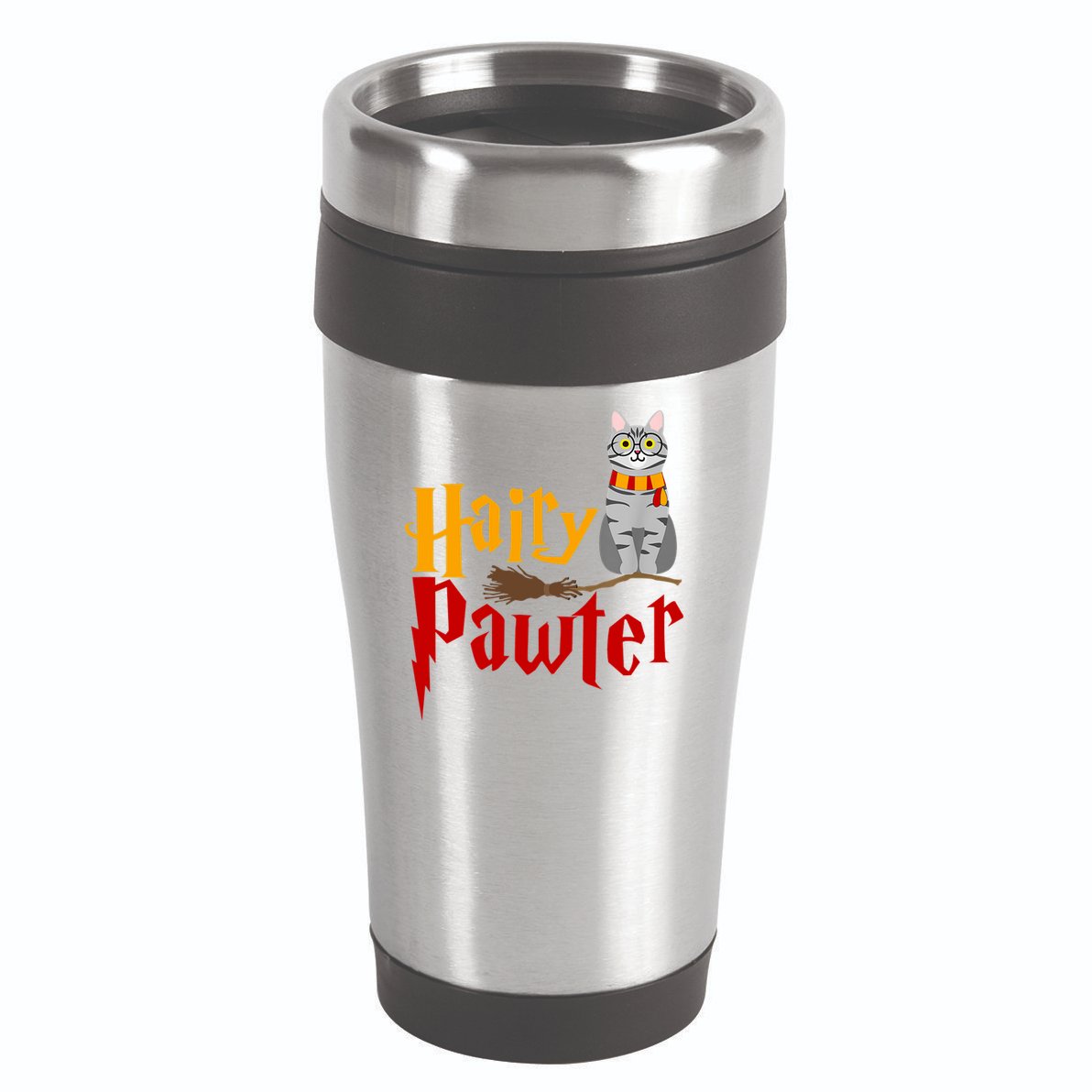 FUNNY Pun Hairy Pawter TShirt Wizard Gift For Cat Lovers 16oz Travel Tumbler