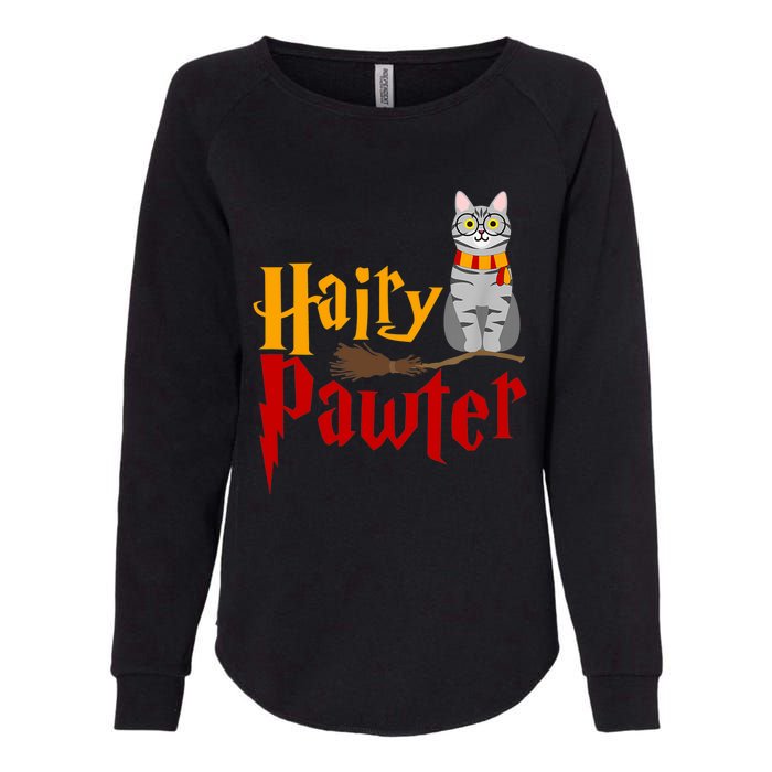 FUNNY Pun Hairy Pawter TShirt Wizard Gift For Cat Lovers Womens California Wash Sweatshirt