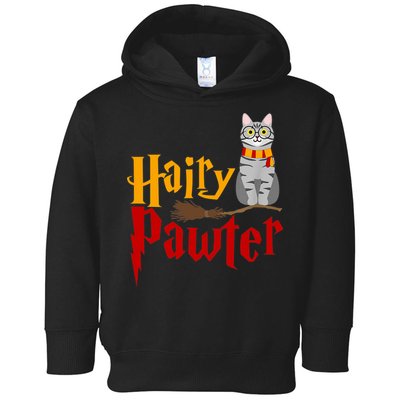 FUNNY Pun Hairy Pawter TShirt Wizard Gift For Cat Lovers Toddler Hoodie