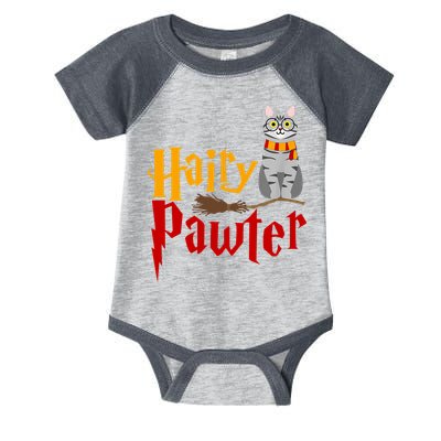 FUNNY Pun Hairy Pawter TShirt Wizard Gift For Cat Lovers Infant Baby Jersey Bodysuit