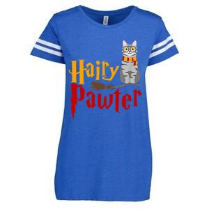 FUNNY Pun Hairy Pawter TShirt Wizard Gift For Cat Lovers Enza Ladies Jersey Football T-Shirt