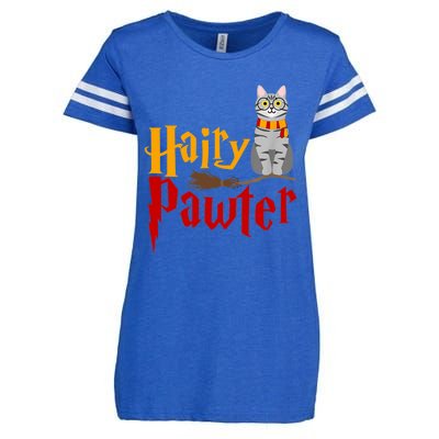 FUNNY Pun Hairy Pawter TShirt Wizard Gift For Cat Lovers Enza Ladies Jersey Football T-Shirt