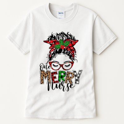 Festive Plaid Holiday PJs for Busy School Nurses Tall T-Shirt