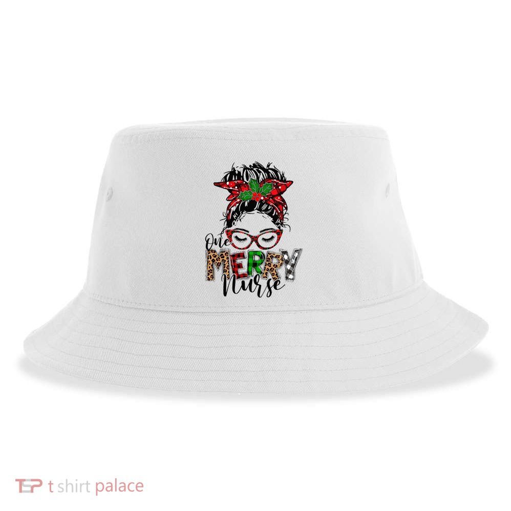 Festive Plaid Holiday PJs for Busy School Nurses Sustainable Bucket Hat