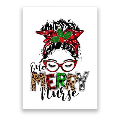Festive Plaid Holiday PJs for Busy School Nurses Poster