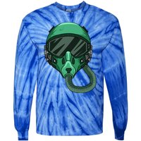 Fighter Pilot Helmet Aviator Headgear Sunglasses Gift Tie-Dye Long Sleeve Shirt