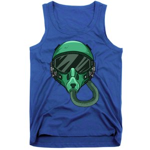 Fighter Pilot Helmet Aviator Headgear Sunglasses Gift Tank Top