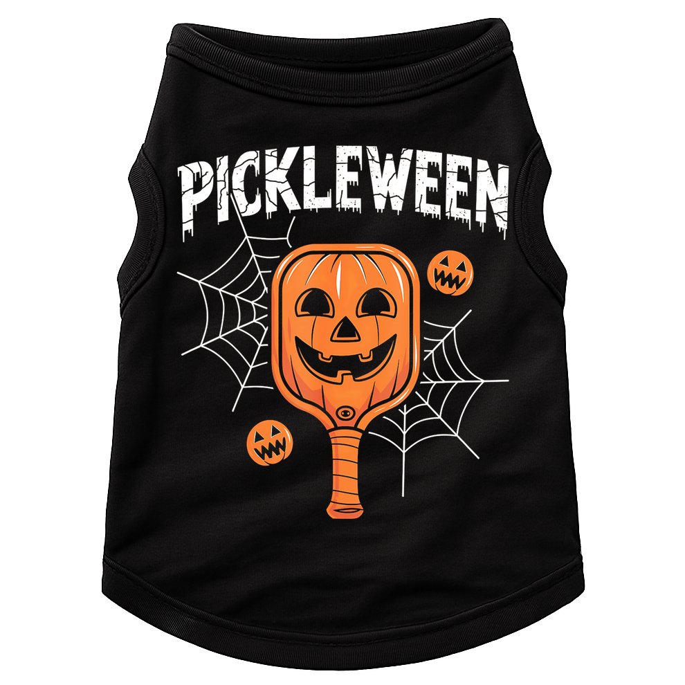 Funny Pickleween Halloween Pickleball Players Gift Doggie Tank