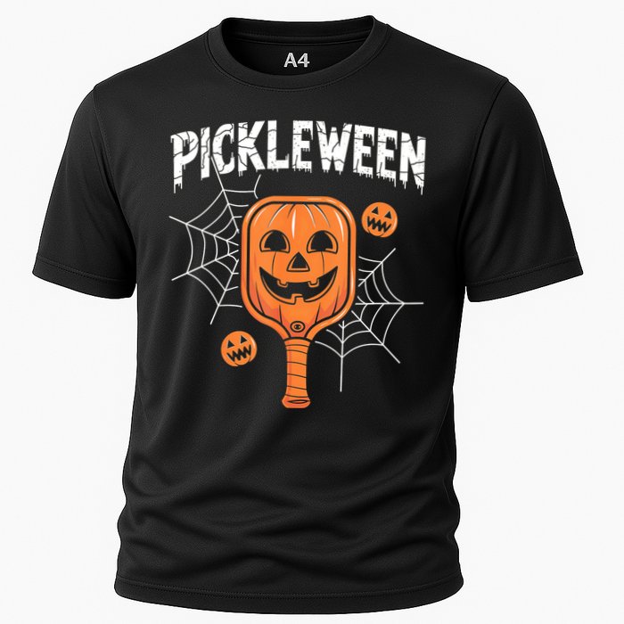 Funny Pickleween Halloween Pickleball Players Gift Cooling Performance Crew T-Shirt