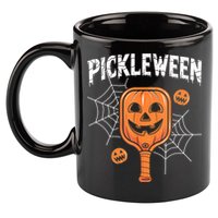 Funny Pickleween Halloween Pickleball Players Gift 11oz C Handle Ceramic Mug