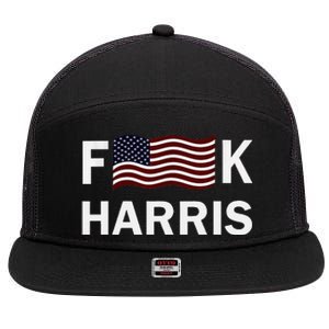 Fkh Political Humor F Kamala Harris Conservative Republican 7 Panel Mesh Trucker Snapback Hat