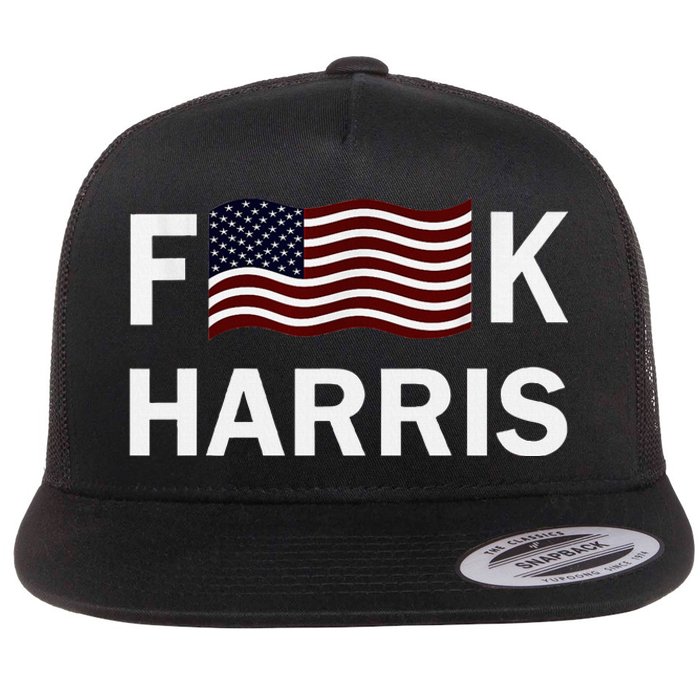 Fkh Political Humor F Kamala Harris Conservative Republican Flat Bill Trucker Hat