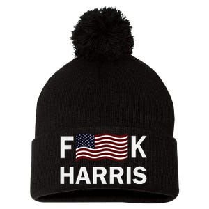 Fkh Political Humor F Kamala Harris Conservative Republican Pom Pom 12in Knit Beanie