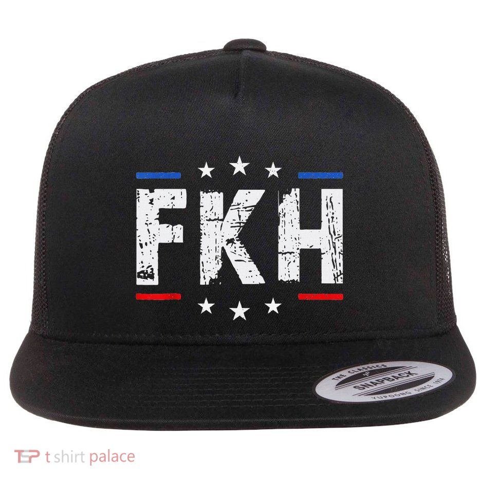 Fkh Political Humor F Kamala Harris Conservative Republican Flat Bill Trucker Hat