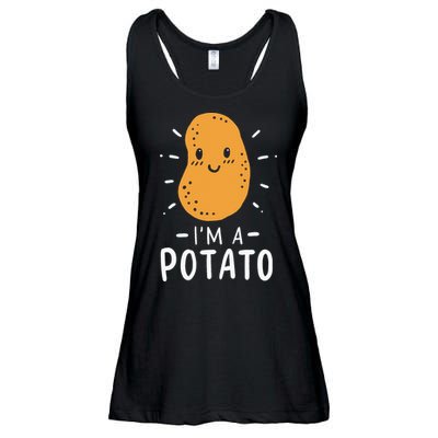 Funny Potato Halloween Costume Cute and Vegan Friendly Ladies Essential Flowy Tank