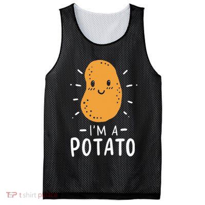 Funny Potato Halloween Costume Cute and Vegan Friendly Mesh Reversible Basketball Jersey Tank