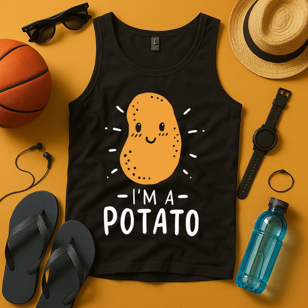 Funny Potato Halloween Costume Cute and Vegan Friendly Tank Top