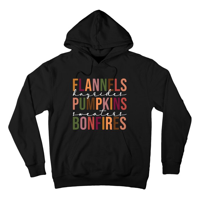 Flannels Pumpkins Hayrides Smores And Bonfires Hoodie