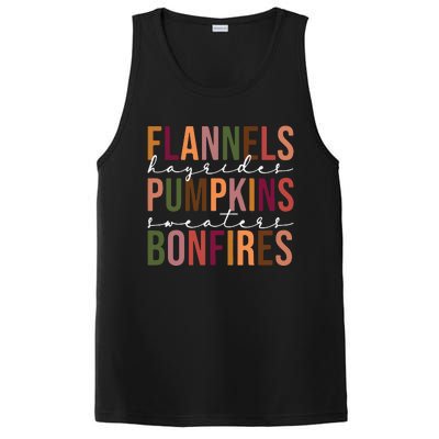 Flannels Pumpkins Hayrides Smores And Bonfires PosiCharge Competitor Tank