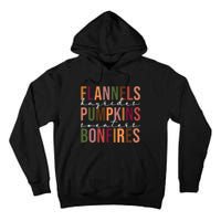 Flannels Pumpkins Hayrides Smores And Bonfires Tall Hoodie