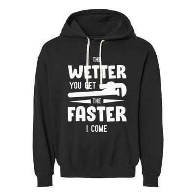 Funny Plumbing Humorous Plumber Gag Gifts Garment-Dyed Fleece Hoodie