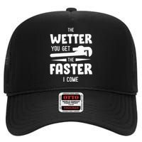 Funny Plumbing Humorous Plumber Gag Gifts High Crown Mesh Back Trucker Hat