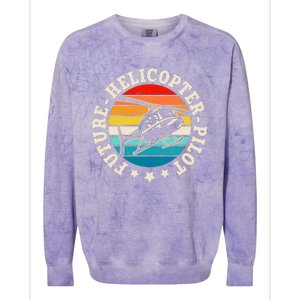 Future Pilot Helicopter Colorblast Crewneck Sweatshirt