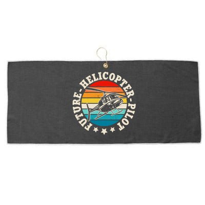 Future Pilot Helicopter Large Microfiber Waffle Golf Towel