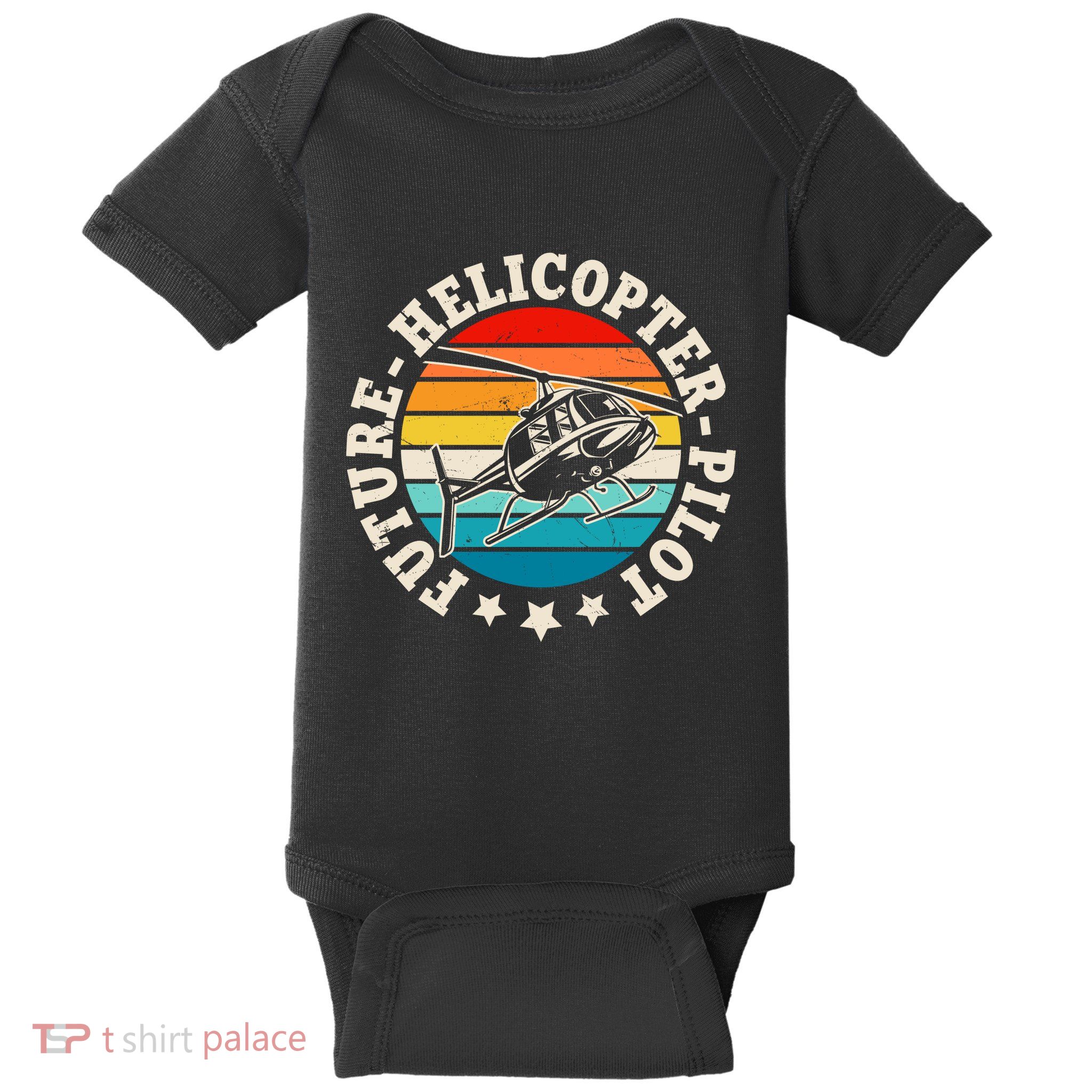 Future Pilot Helicopter Baby Bodysuit