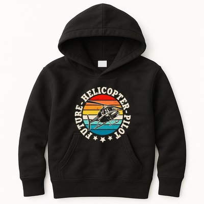 Future Pilot Helicopter Kids Hoodie
