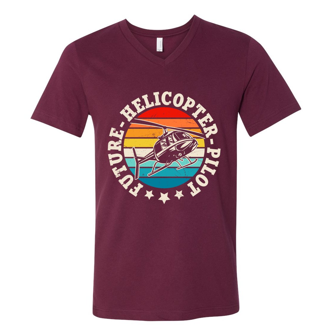 Future Pilot Helicopter V-Neck T-Shirt