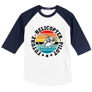 Future Pilot Helicopter Baseball Sleeve Shirt