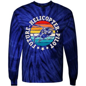 Future Pilot Helicopter Tie-Dye Long Sleeve Shirt