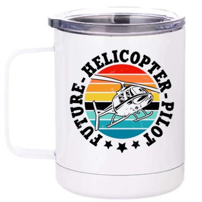 Future Pilot Helicopter 12 oz Stainless Steel Tumbler Cup