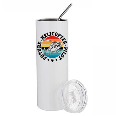 Future Pilot Helicopter Stainless Steel Tumbler