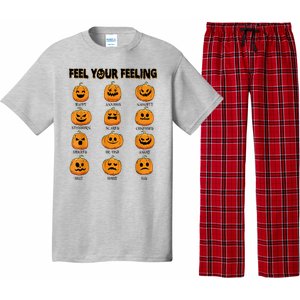 Feelings Pumpkins Halloween Mental Health Feel Your Feeling Pajama Set