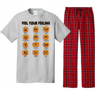 Feelings Pumpkins Halloween Mental Health Feel Your Feeling Pajama Set