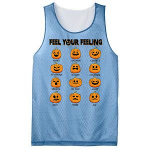 Feelings Pumpkins Halloween Mental Health Feel Your Feeling Mesh Reversible Basketball Jersey Tank