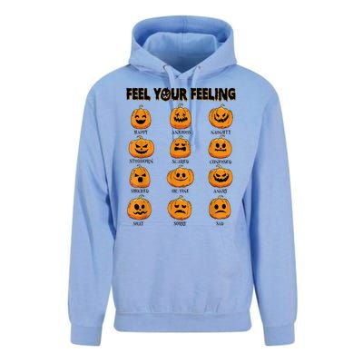 Feelings Pumpkins Halloween Mental Health Feel Your Feeling Unisex Surf Hoodie