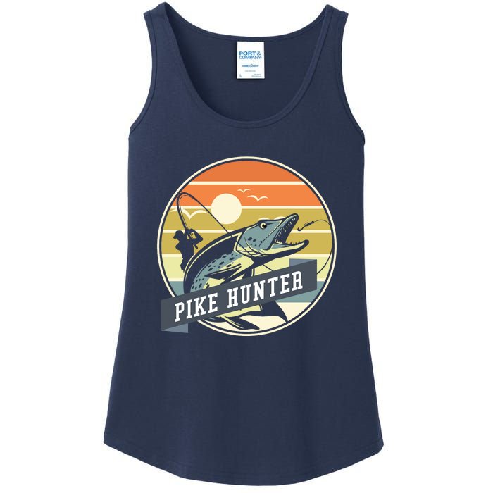 Fishing Pike Hunter River Fishing Angler Fish Hunting Ladies Essential Tank