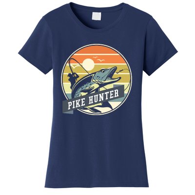 Fishing Pike Hunter River Fishing Angler Fish Hunting Women's T-Shirt