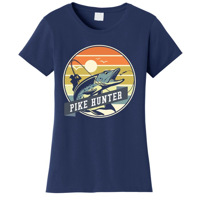 Fishing Pike Hunter River Fishing Angler Fish Hunting Women's T-Shirt