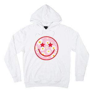 Funny Pink Happy Face Daisy Flower Smile Face Trendy Hoodie