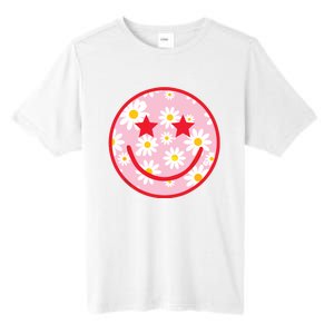 Funny Pink Happy Face Daisy Flower Smile Face Trendy Tall Fusion ChromaSoft Performance T-Shirt