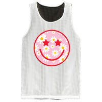 Funny Pink Happy Face Daisy Flower Smile Face Trendy Mesh Reversible Basketball Jersey Tank