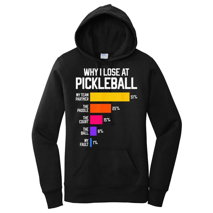 Funny Pickleball Humor Why I Lose Women's Pullover Hoodie