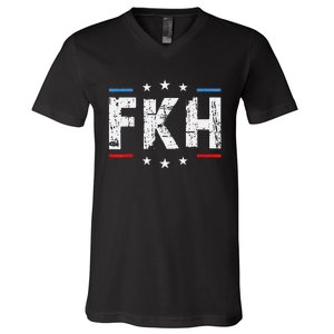 Fkh Political Humor F Kamala Harris Conservative Republican V-Neck T-Shirt