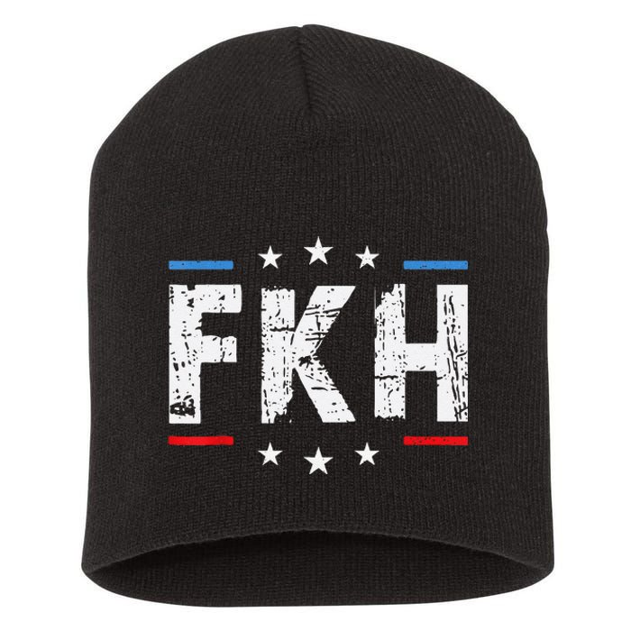 Fkh Political Humor F Kamala Harris Conservative Republican Short Acrylic Beanie