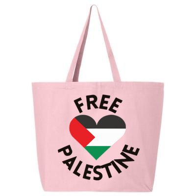 Free Palestine Heart Support Palestine 25L Jumbo Tote