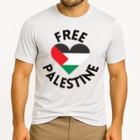Free Palestine Heart Support Palestine Cooling Performance Crew T-Shirt